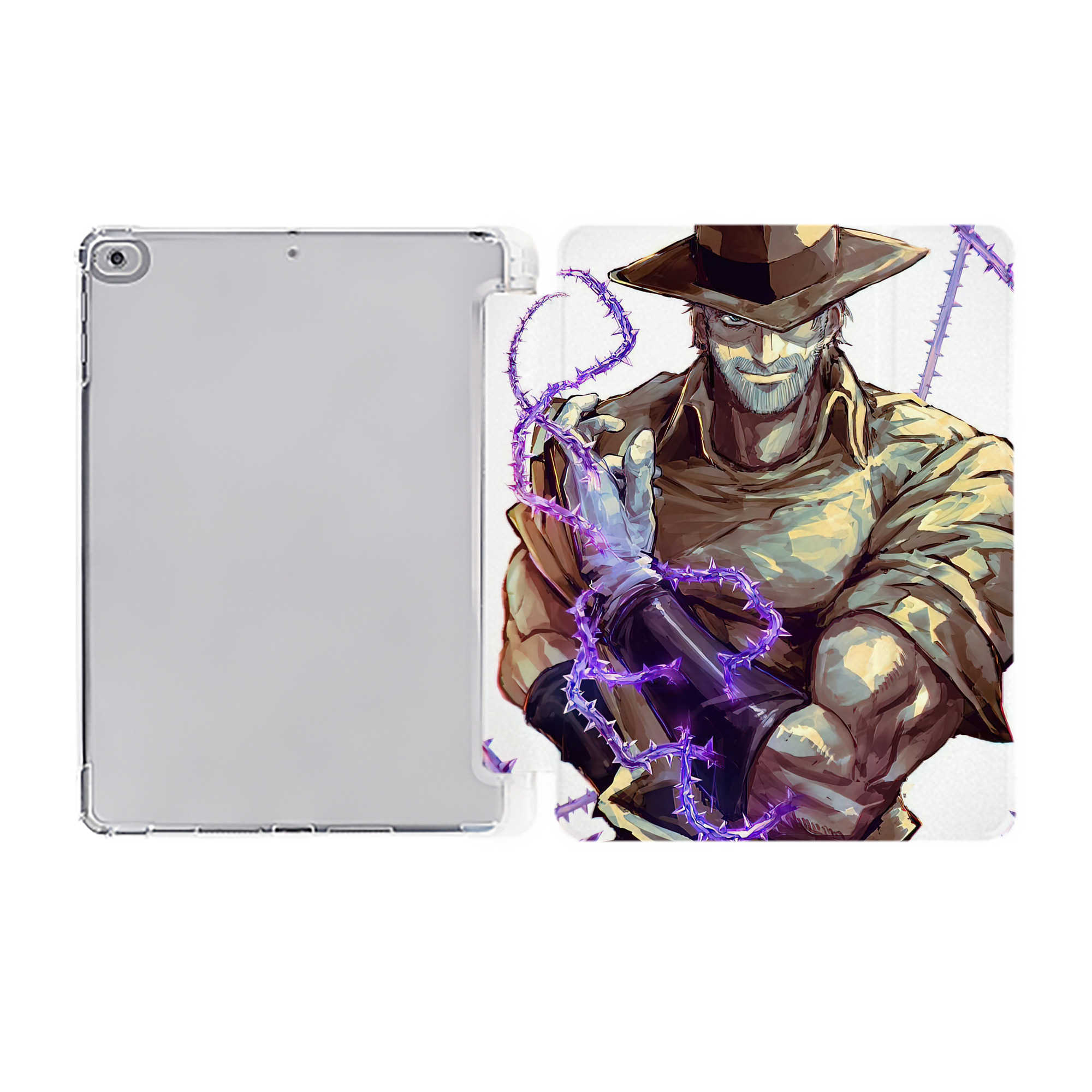 （画像用） ジョジョの奇妙な冒険 JoJo's Bizarre Adventure IPad ケース ペン収納付き 三つ折りスタンド PUレザー×シリコン 対応機種9.5/10.5/10.9インチ